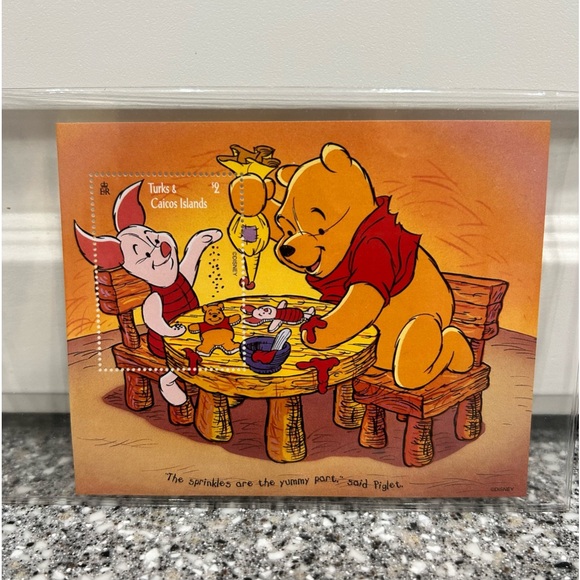 1996 "WINNIE THE POOH" Commemorative Postage Stamp of Turks and Caicos - Picture 1 of 5